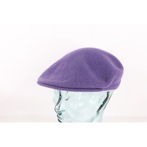 NOS Vintage 90s Streetwear Kangol Blank Wool Cabbie Newsboy Cap Purple Small
